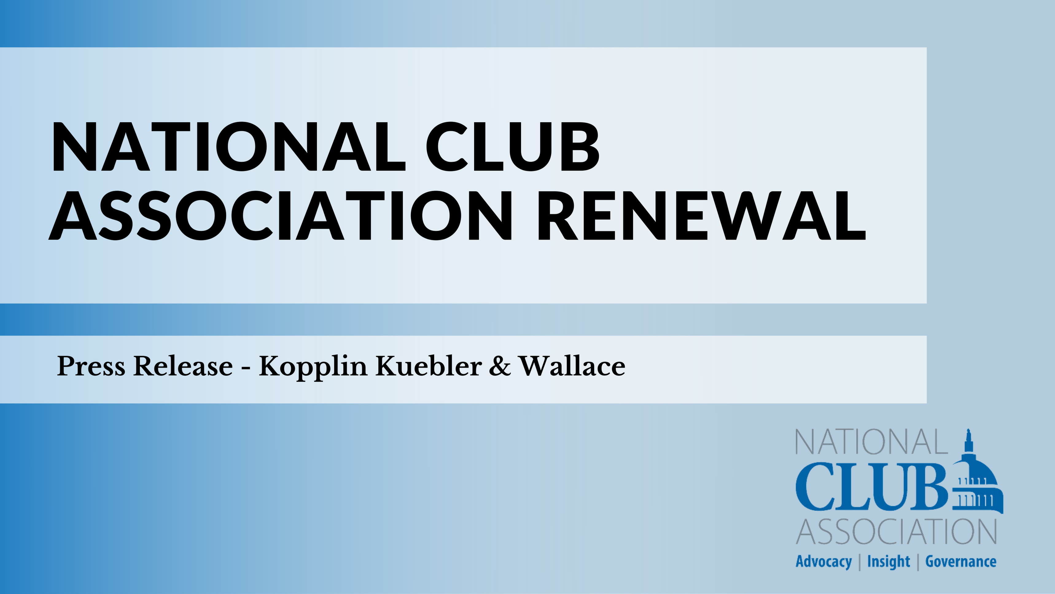 National Club Association Renewal